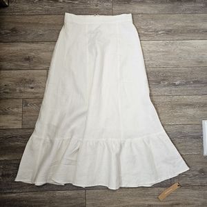 Reformation Lined Linen Yucca skirt sz 6
